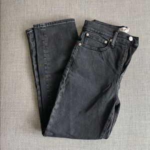 MADEWELL Classic Black Straight-leg Jean- Women’s